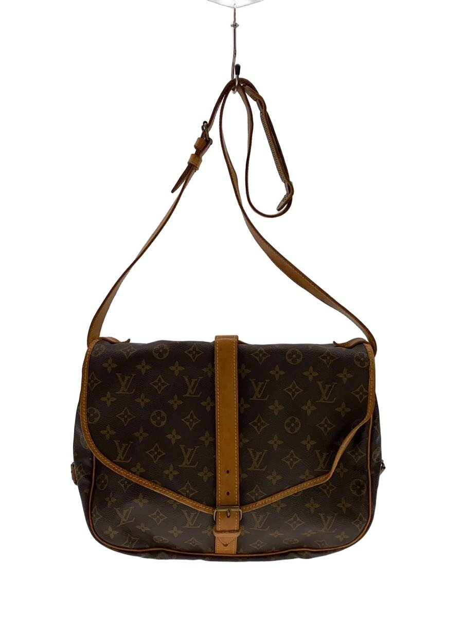 【中古】LOUIS VUITTON◆1)ソミュール35_モノグラム・帆布/PVC/BRW/総柄【御徒面子】