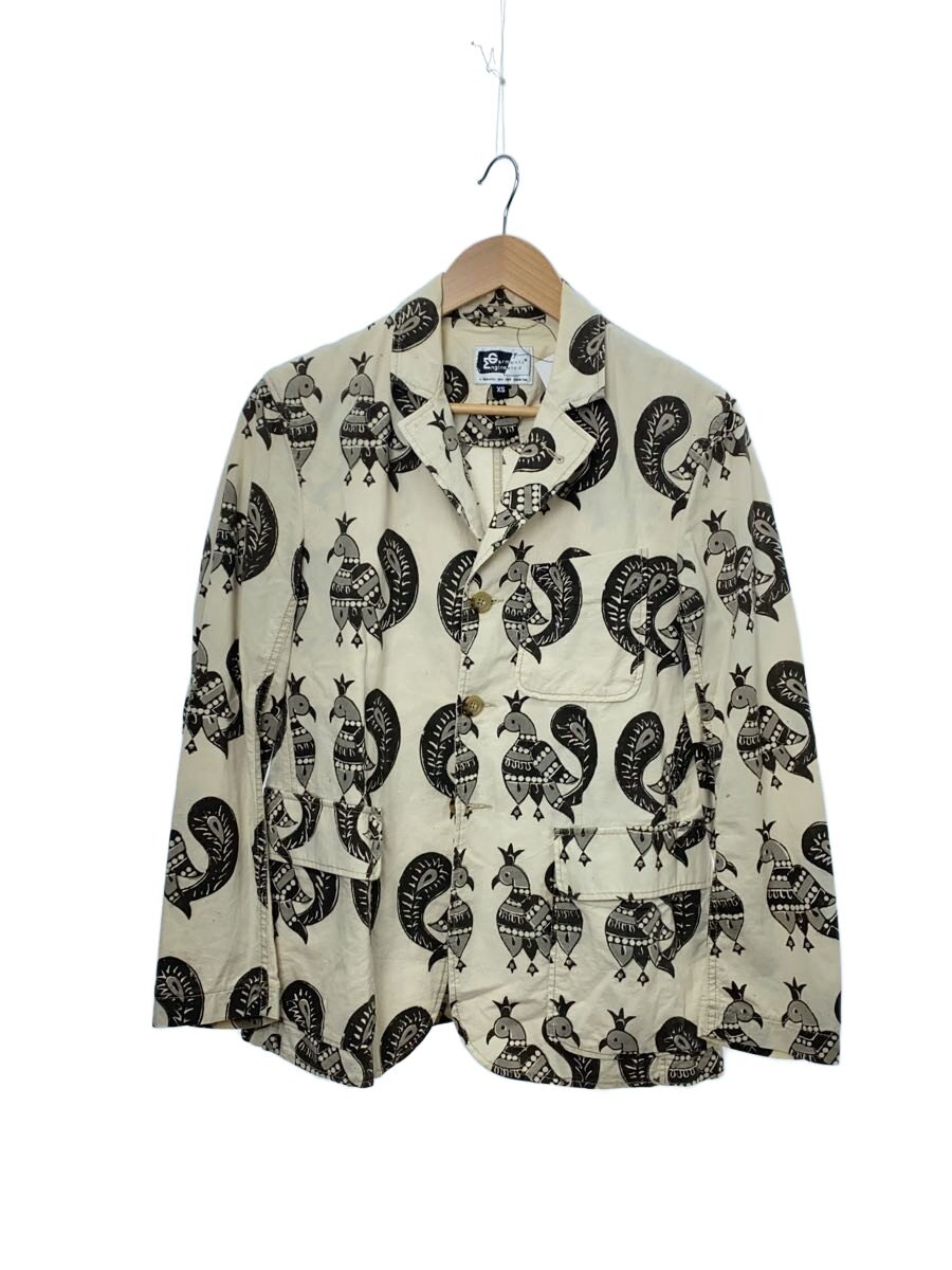 【中古】Engineered Garments◆12ss/usa製/総柄/取りまかなうオール/XS/綿織物/ベージュ【メンズウェア】