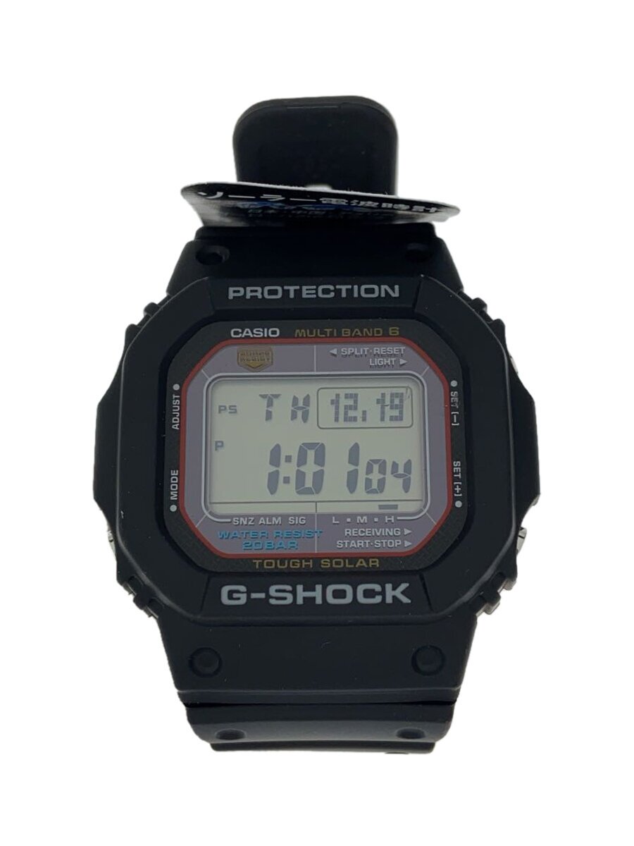 【中古】CASIO◆ソーラーウオッチ_G-SHOCK/デジタル/天然ゴム/BLK/BLK/SS//【服飾雑貨他】