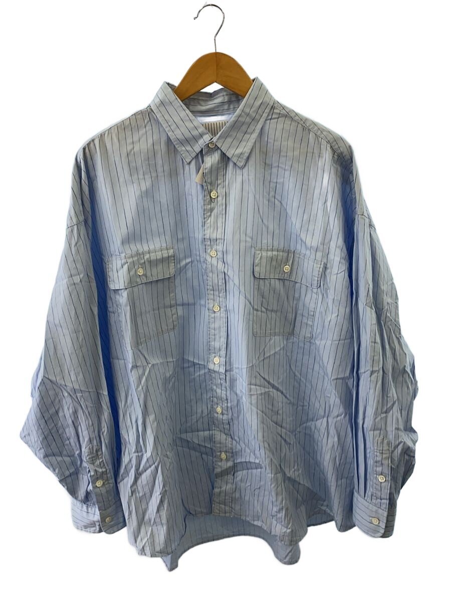 【中古】S.F.C (STRIPES FOR CREATIVE)◆長袖プルオーバー/--/綿織物/BLU/縞模様/XXXXXL【メンズウェア】