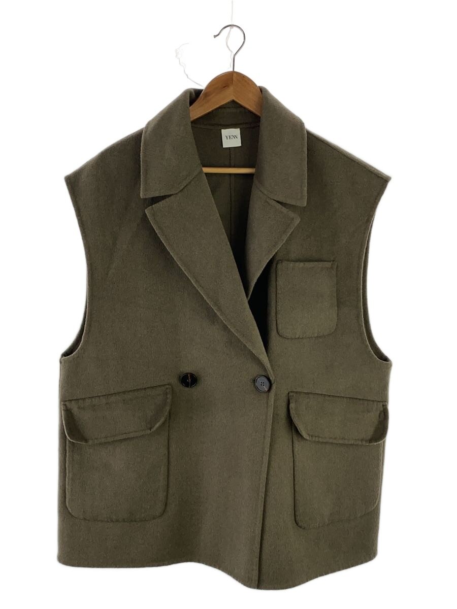 【中古】YENN◆DOUBLE FACE VEST JK/ジレベスト/FREE/ウール/GRY/Y253-41089【レディースウェア】｜2ｎｄ STREET 店