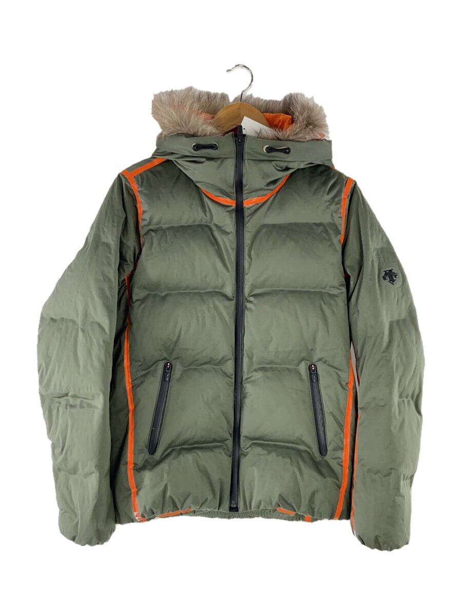 【中古】DESCENTE◆落ち込む上衣/M/ポリエステル/KHK/無地/DHSD3170E【メンズウェア】