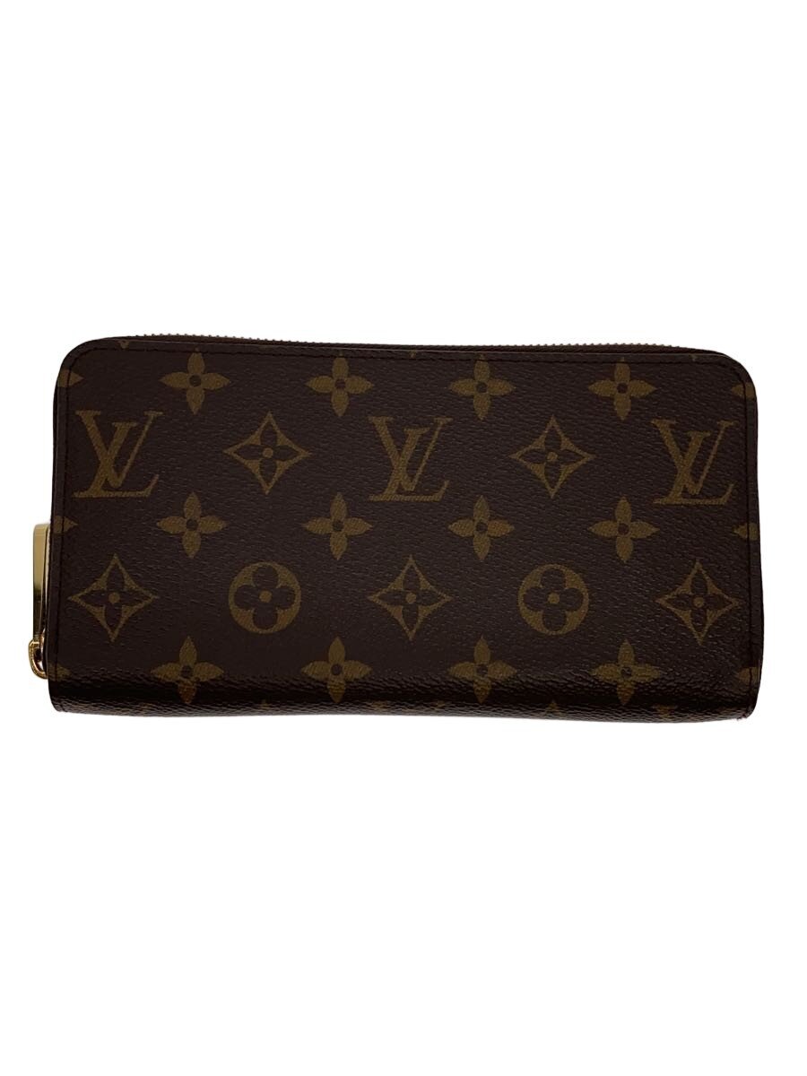 【中古】LOUIS VUITTON◆2)ジッピー・ウォレット_モノグラム・帆布/PVC/BRW/レディース【服飾雑貨他】