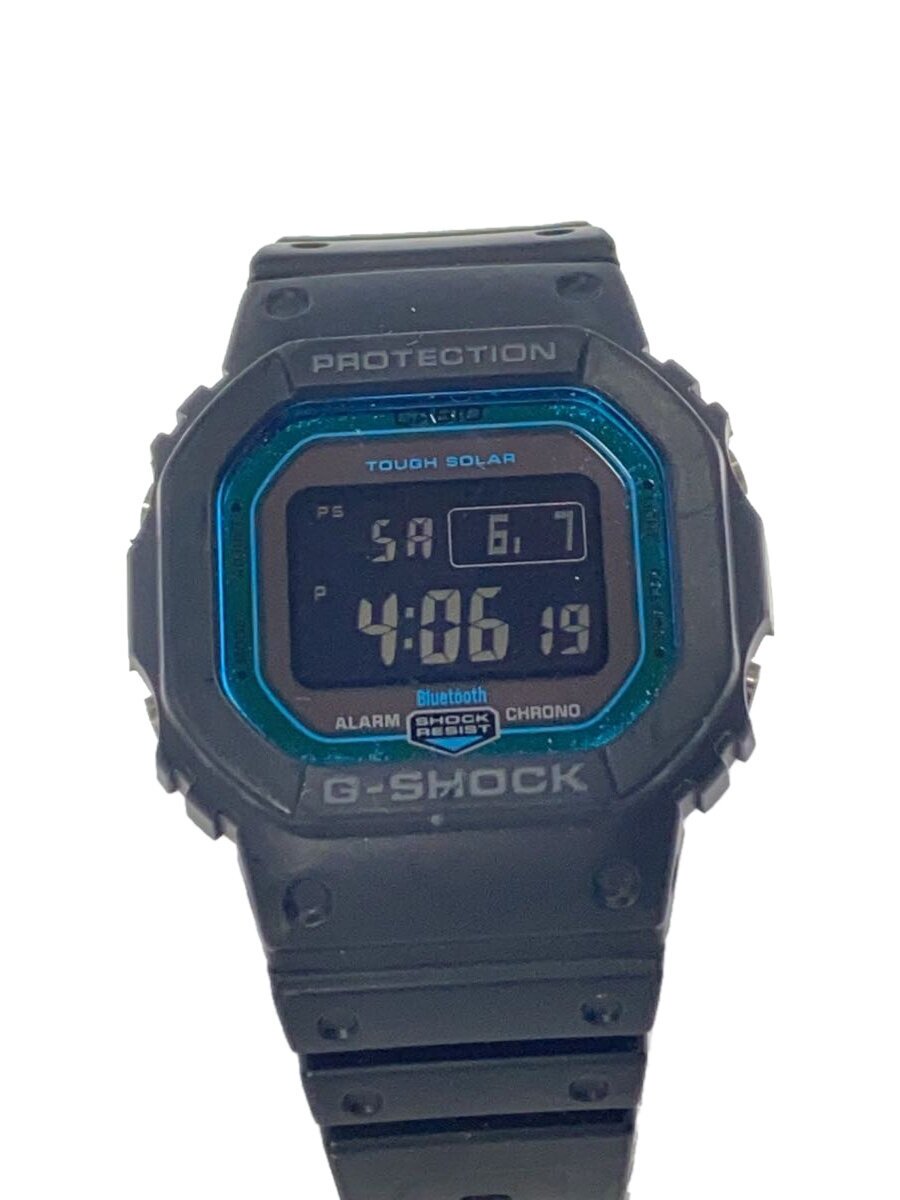【中古】CASIO◆ソーラーウオッチ・G-SHOCK/デジタル/天然ゴム/BLK/BLK【服飾雑貨他】