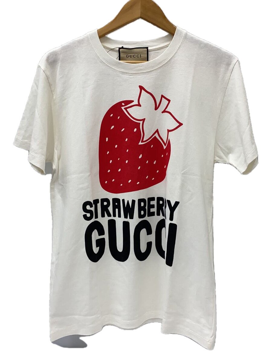 【中古】GUCCI◆プルオーバー/XXS/綿織物/WHT/刷り上げる/オランダ苺【レディースお召しもの】