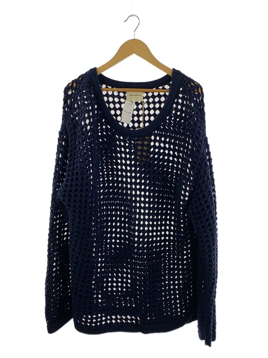 【中古】NICHOLAS DALEY◆24AW/L/S CROCHET VEST/編み物・プルオーバー(朦々たる)/XL/綿織物/米国海軍//【メンズウェア】
