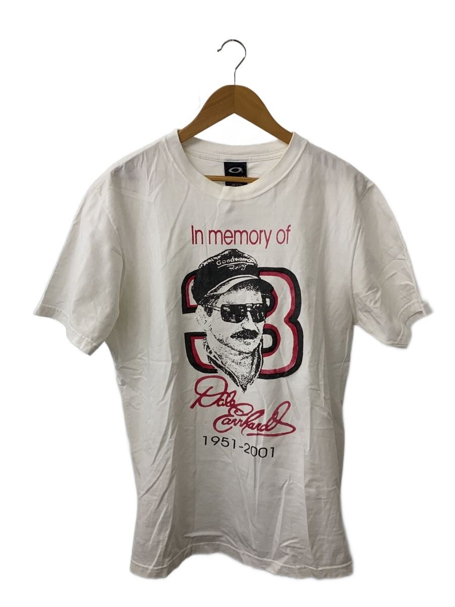 【中古】OAKLEY◆プルオーバー/L/--/WHT/シミ有/ギーザ引き舟【メンズウェア】