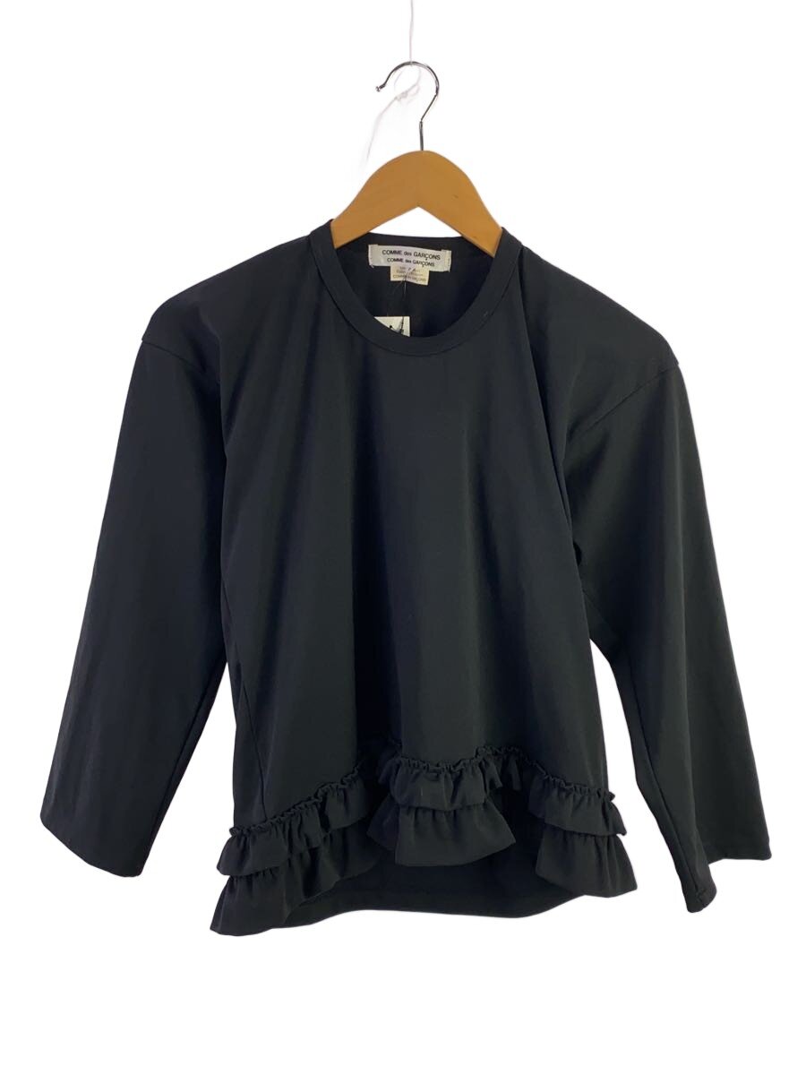 【中古】COMME des GARCONS COMME des GARCONS◆汗水/S/ポリエステル/黒いこと/AD2016/フラウンス/RR-T020【レディース御召しもの】