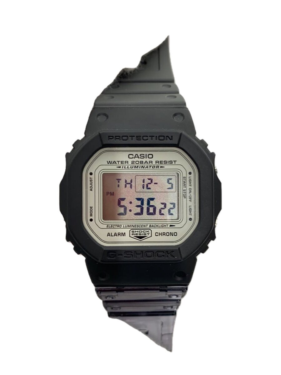 【中古】CASIO◆石英ウオッチ/デジタル/天然ゴム/GRY/DW-5600VT【服飾雑貨他】