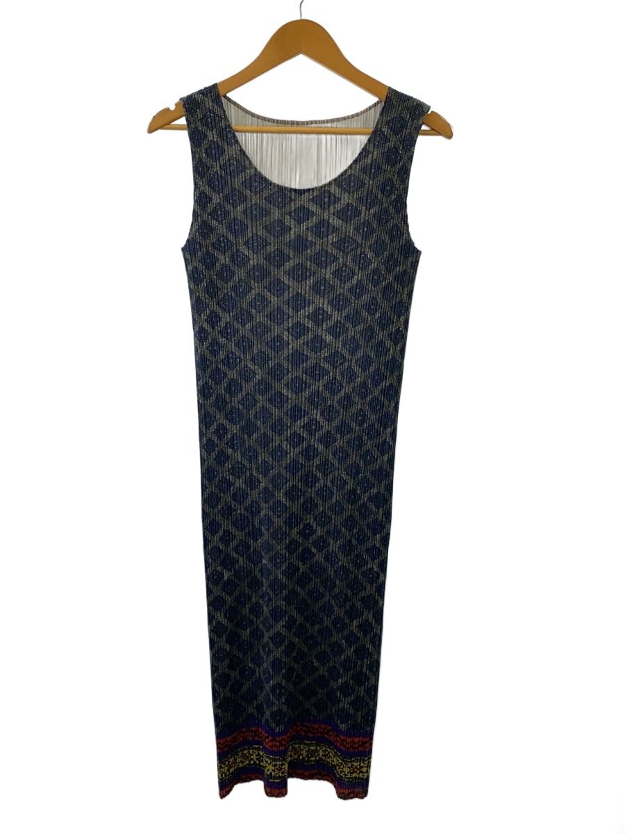 【中古】PLEATS PLEASE ISSEY MIYAKE◆ノースリーブ衣装/2/ポリエステル/NVY/PP86-JH916【レディースお召しもの】