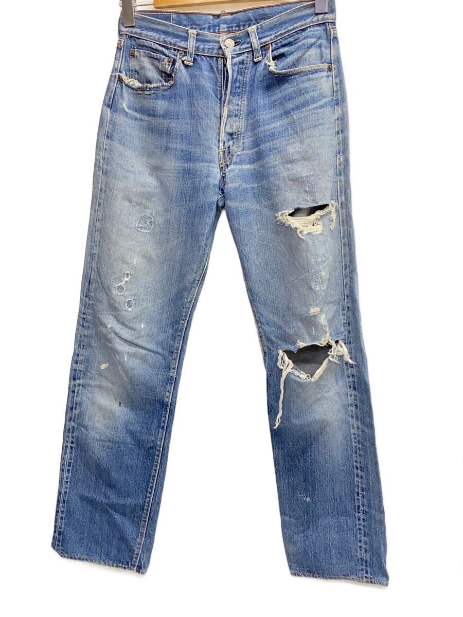 【中古】Levi’s◆60s/501/ビッグE青写真/名取り草裏4/平行編み目/ジーンズ/IDG【メンズウェア】