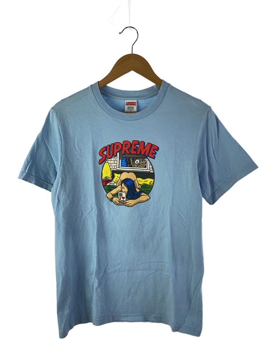 【中古】Supreme◆Bedroom Tee/プルオーバー/S/綿織物/BLU/刷り上げる【メンズウェア】