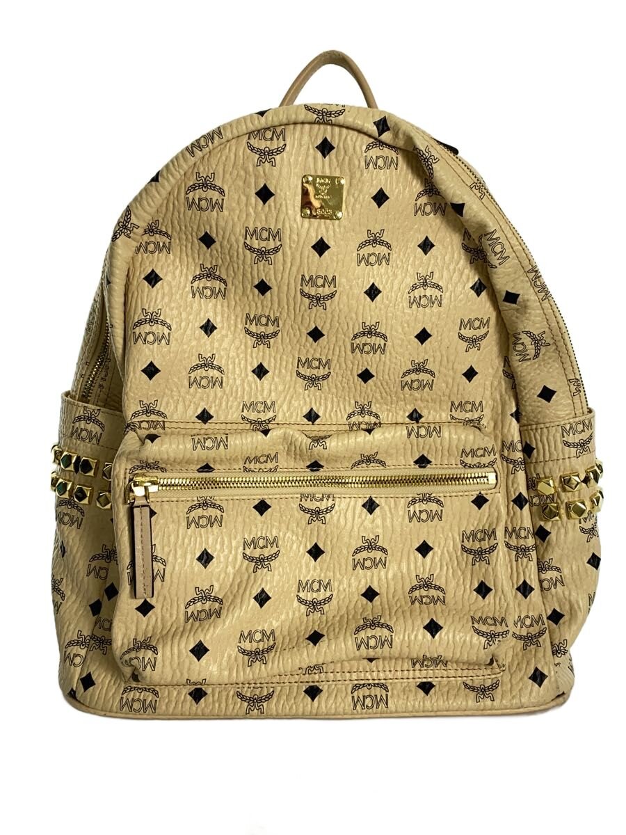 【中古】MCM◆背嚢/なめし革/BEG/総柄/MMKAAVE09I8001【御徒面子】