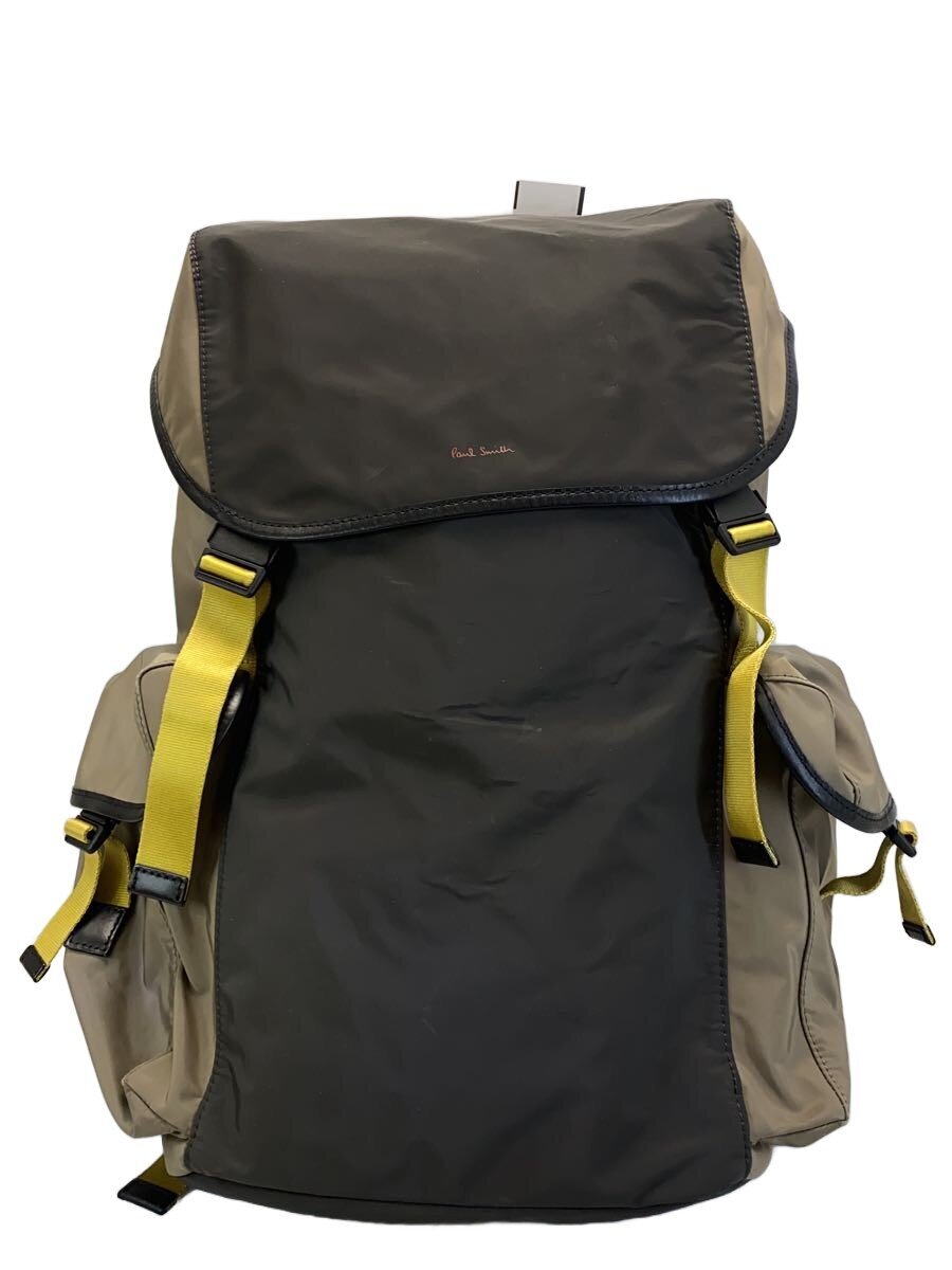 【中古】Paul Smith◆背嚢/カーキ【御徒面子】