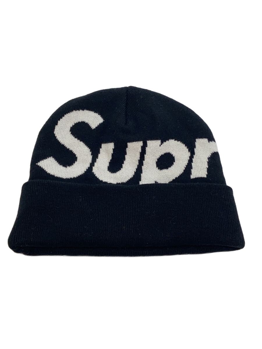 【中古】Supreme◆biglogobeanie/ニットキャップ/FREE/コットン/BLK/無地/メンズ【服飾雑貨他】｜2ｎｄ STREET 店