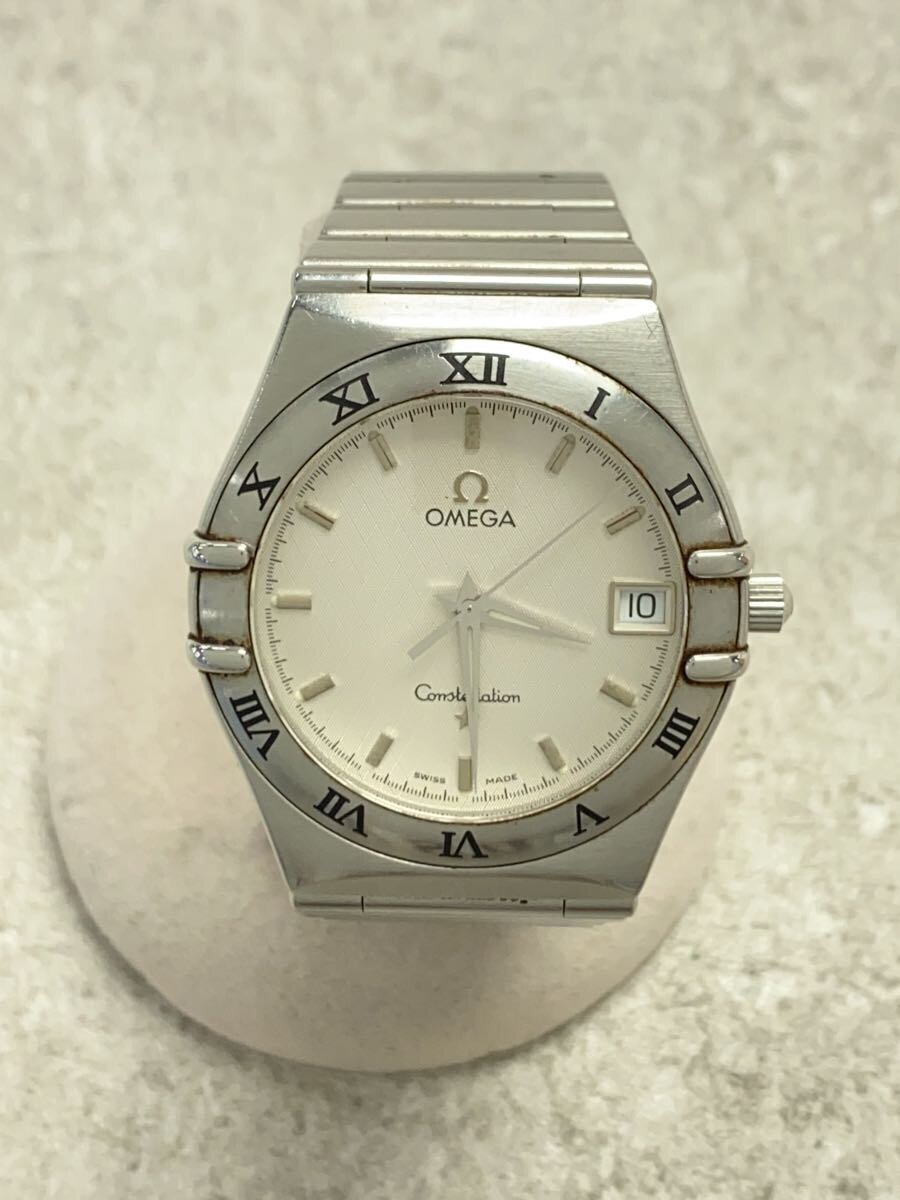 【中古】OMEGA◆クォーツ腕時計/アナログ/ステンレス/WHT/SLV【服飾雑貨他】|2nd STREET 店