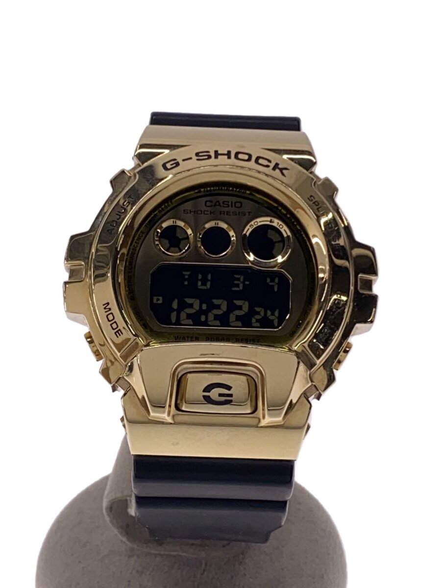 【中古】CASIO◆ウオッチ/デジタル/天然ゴム/GLD/BLK/GM-6900【服飾雑貨他】