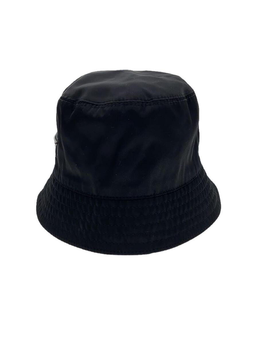 【中古】PRADA◆かぶり笠/S/ナイロン/BLK/無地/レディース/1HC137【服飾雑貨他】