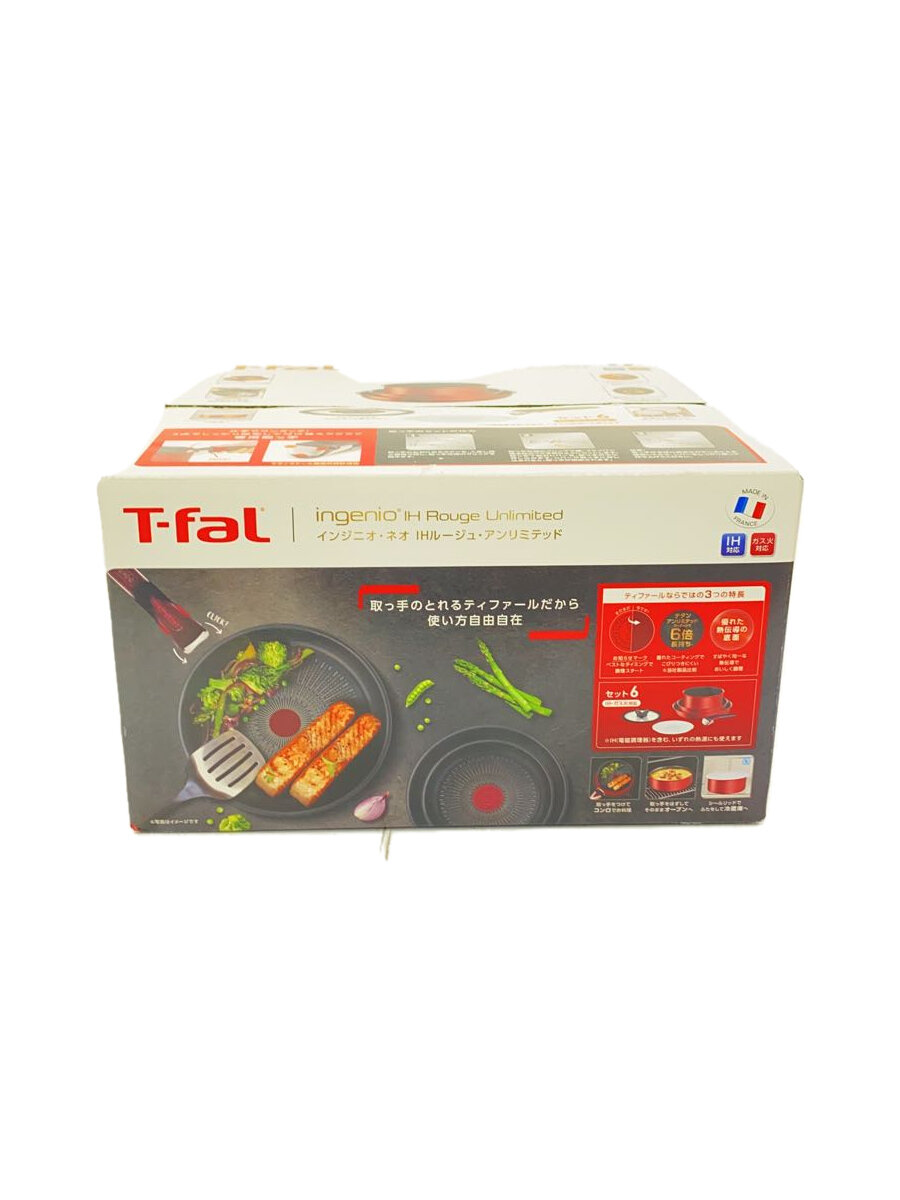 【中古】T-fal◆フライパン/6点セット/L38391/インジニオ・ネオ IHルージュ・アンリミテッド【キッチン用品】