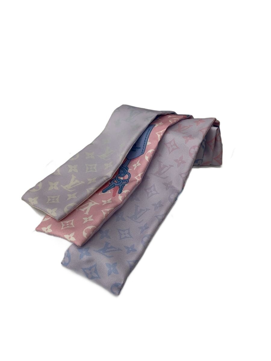 【中古】LOUIS VUITTON◆えり巻き/地絹/PNK/総柄/レディース/M76350//【服飾雑貨他】