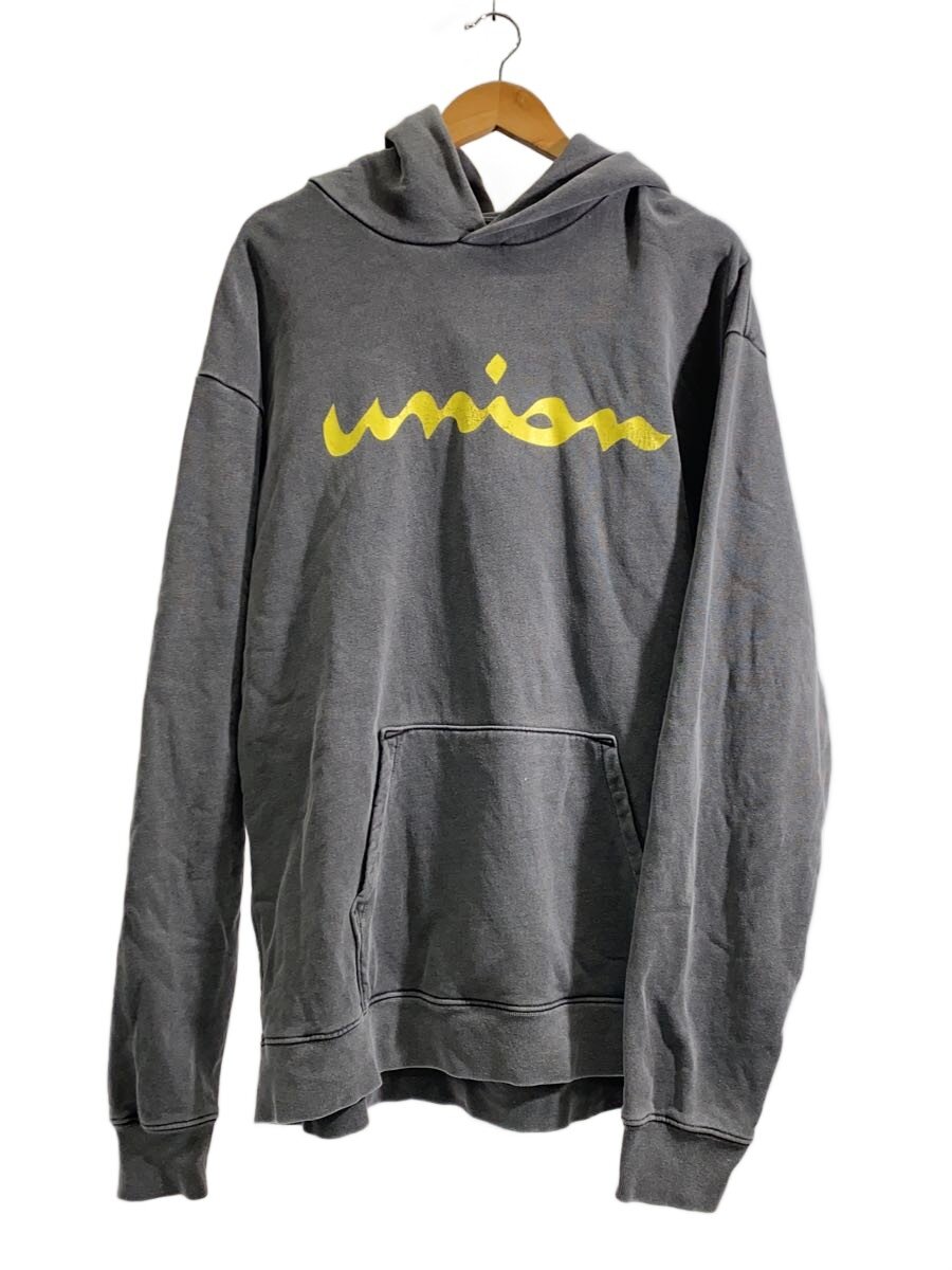 【中古】UNION◆パーカー/XL/綿織物/GRY/無地【メンズウェア】