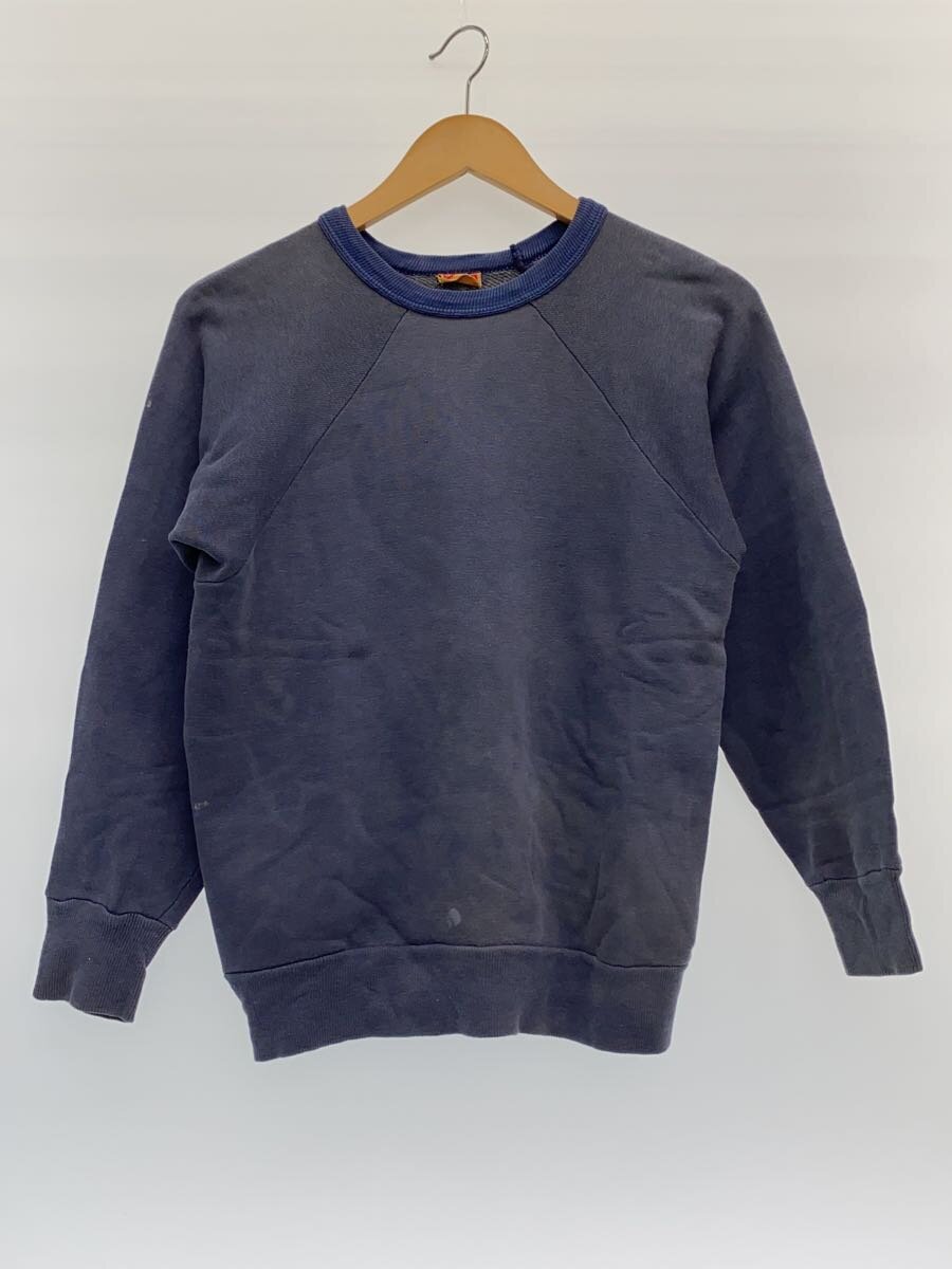 【中古】Healthknit◆VI/50s~/ラグラン/汗水/L/--/NVY/無地//色褪せ、穴有【メンズウェア】