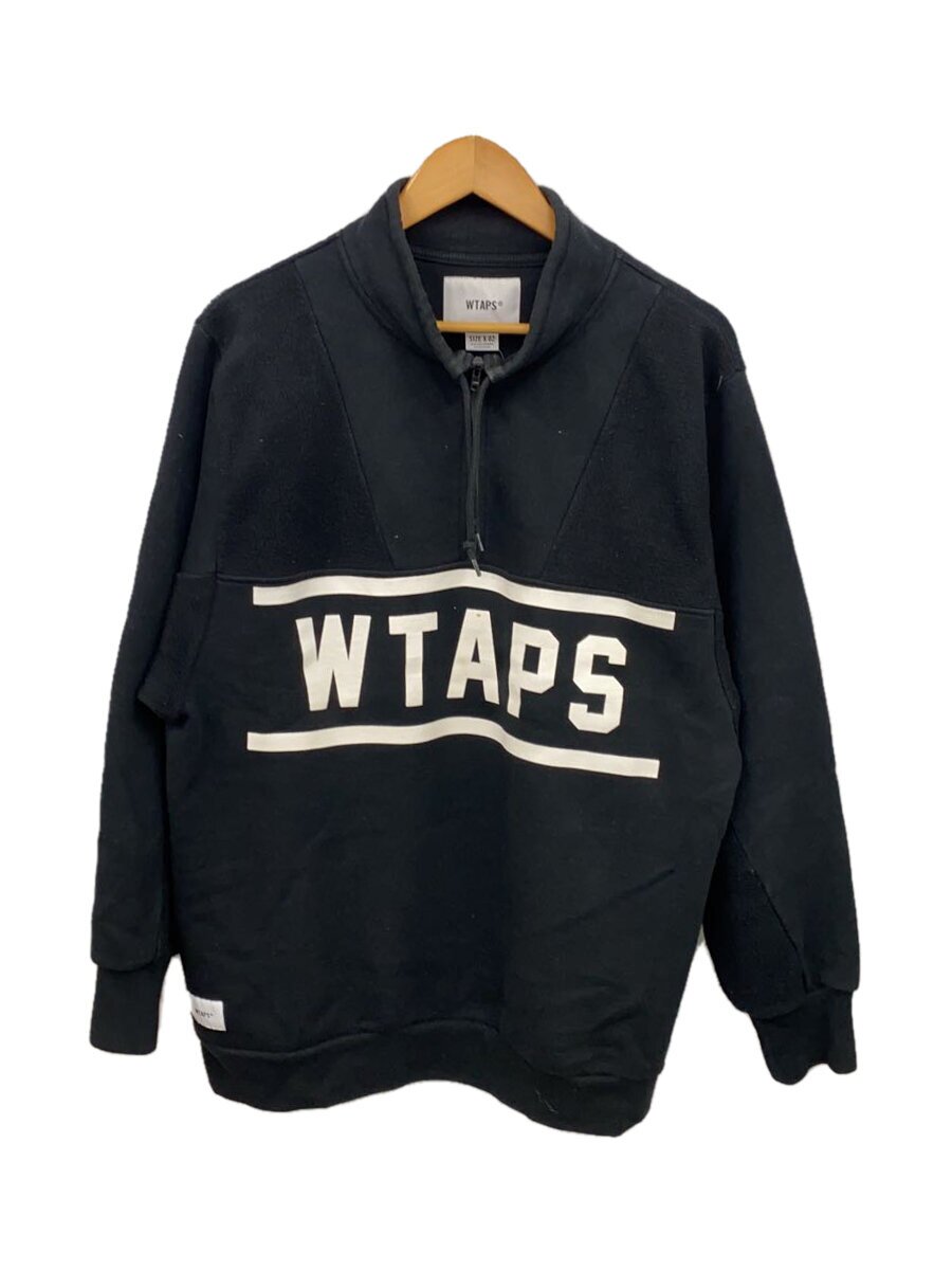 【中古】WTAPS◆18AW/PLAYER 01/ハーフジッププルオーバー//綿織物/GRY/182ATDT-CSM13【メンズウェア】