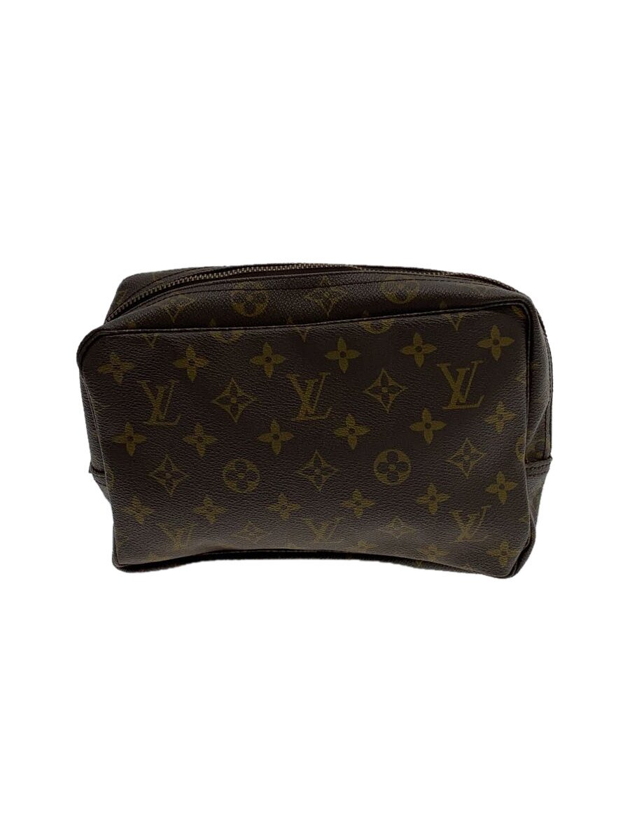【中古】LOUIS VUITTON◆トゥルース・トワレット28_モノグラム・帆布_BRW/PVC/BRW【御徒面子】