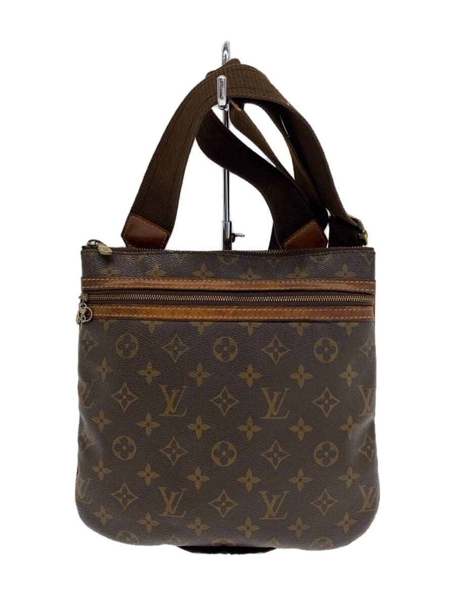 【中古】LOUIS VUITTON◆飛脚屋GM・ボスフォール_モノグラム・帆布_BRW/PVC/BRW/総柄【御徒面子】