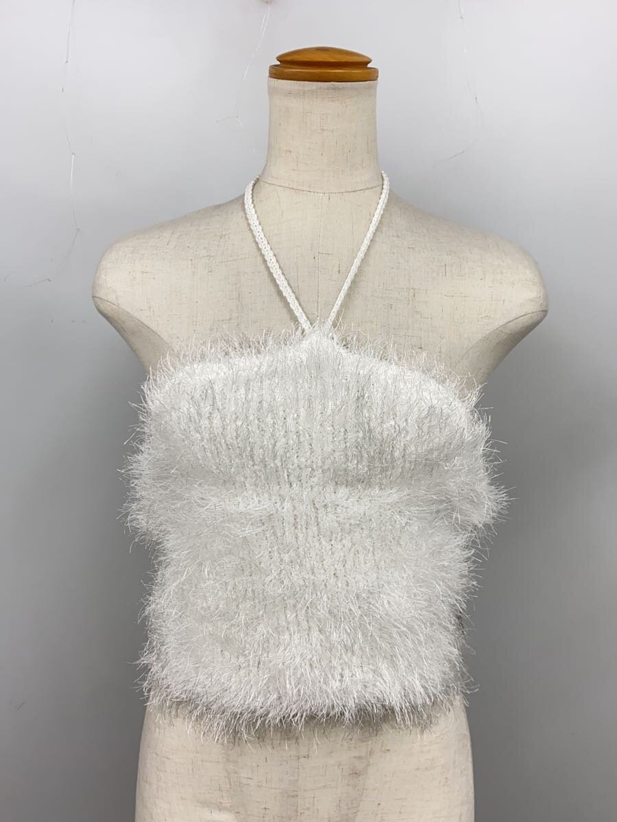 【中古】yo biotop/キャミソール・貯蔵タンクとっ始め/FREE/ポリエステル/WHT/無地/eem-04020-a【レディース御召しもの】