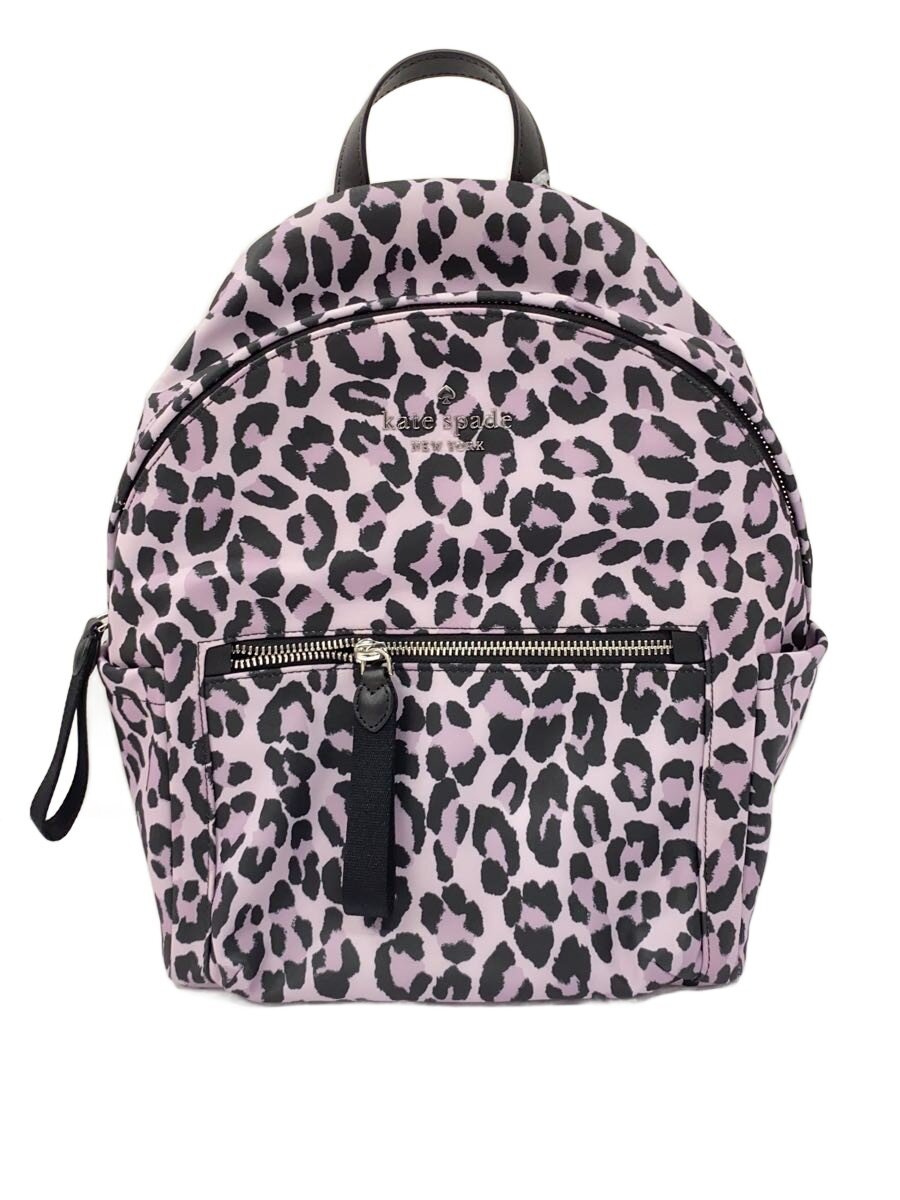 【中古】kate spade new york◆チェルシー スポッテッド ミディアム バックパック/ポリエステル/PNK/レオパード/D410【バッグ】｜2ｎｄ STREET 店