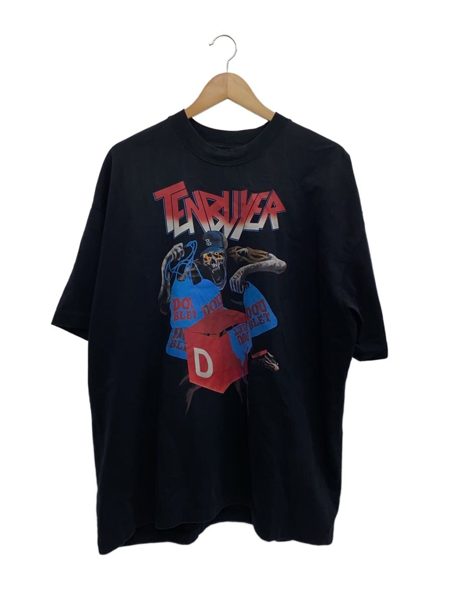 【中古】doublet◆TENBUTER T-SHIRT/プルオーバー/L/綿織物/BLK/25SS78CS390【メンズウェア】