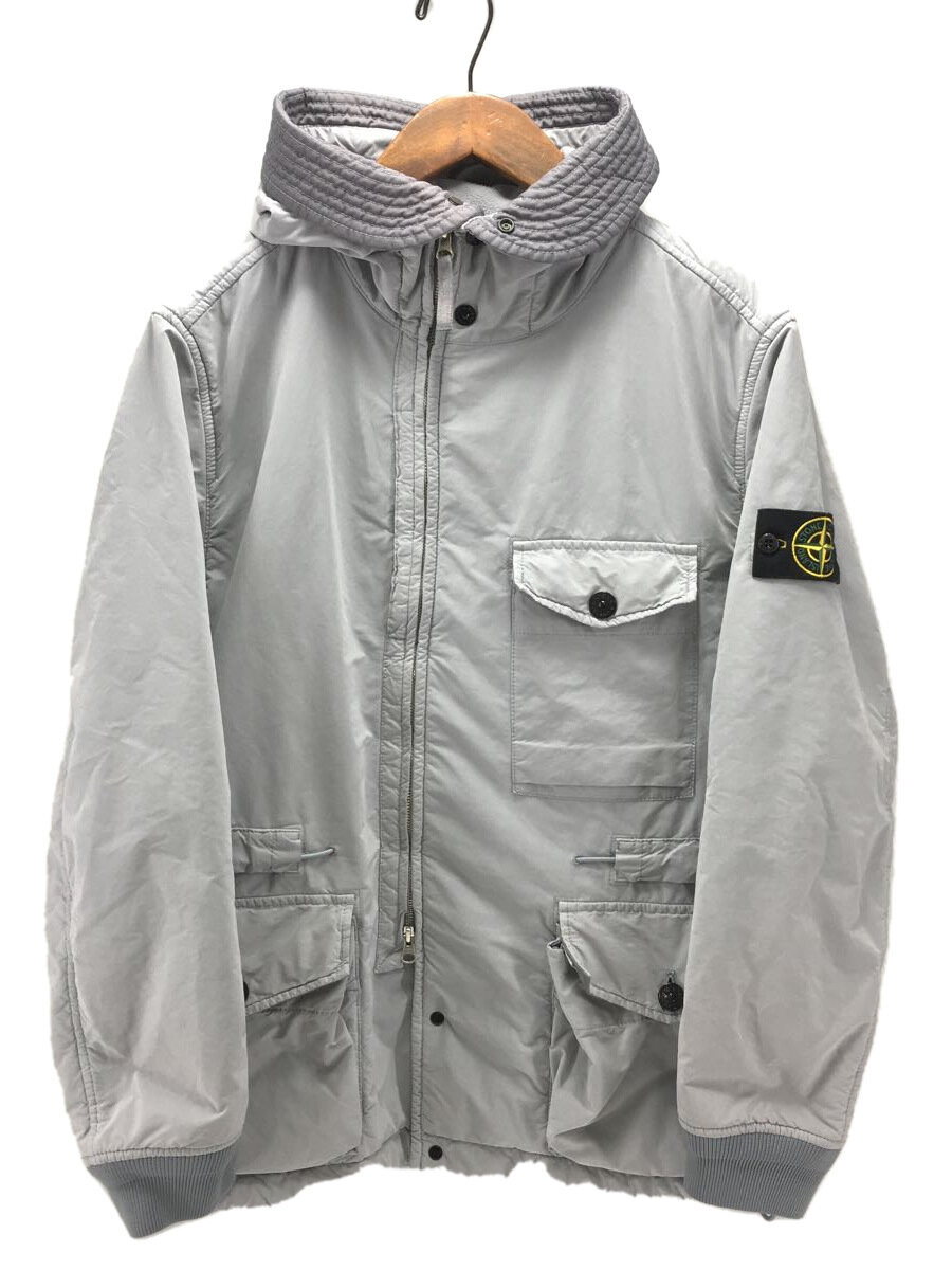 【中古】STONE ISLAND◆ストーンアイランド/751541131/カーゴポケットフーデッドジャケット/L/ポリエステル/薄墨色【メンズウェア】