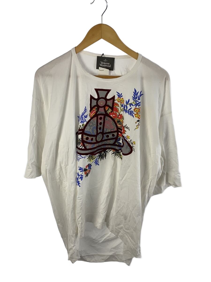 【中古】Vivienne Westwood MAN◆フラワーオーブレイヤーズビッグプルオーバー/FREE/綿織物/WHT/刷り上げる/VW-LP-85971//【メンズウェア】