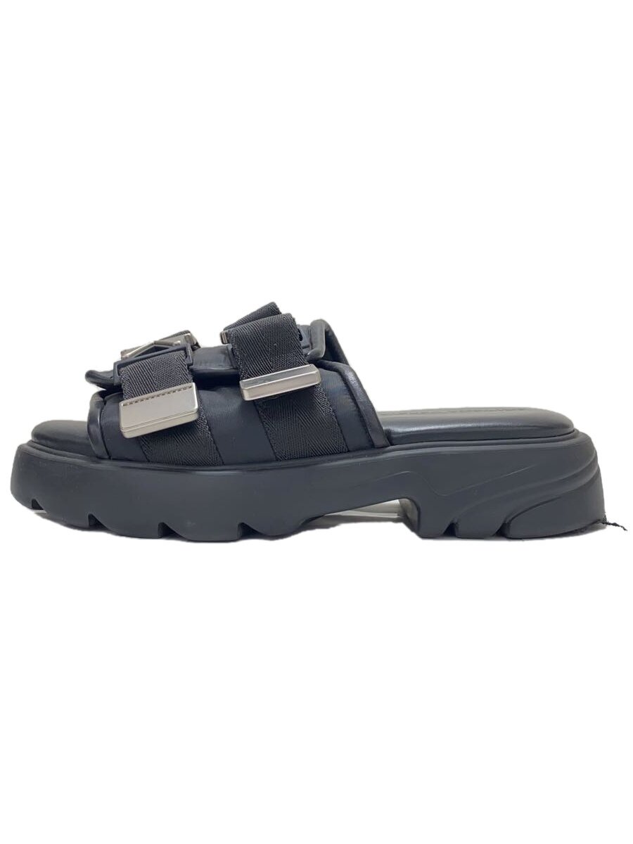 【中古】BOTTEGA VENETA◆サンダル/39/BLK/ダブルバックル【シューズ】