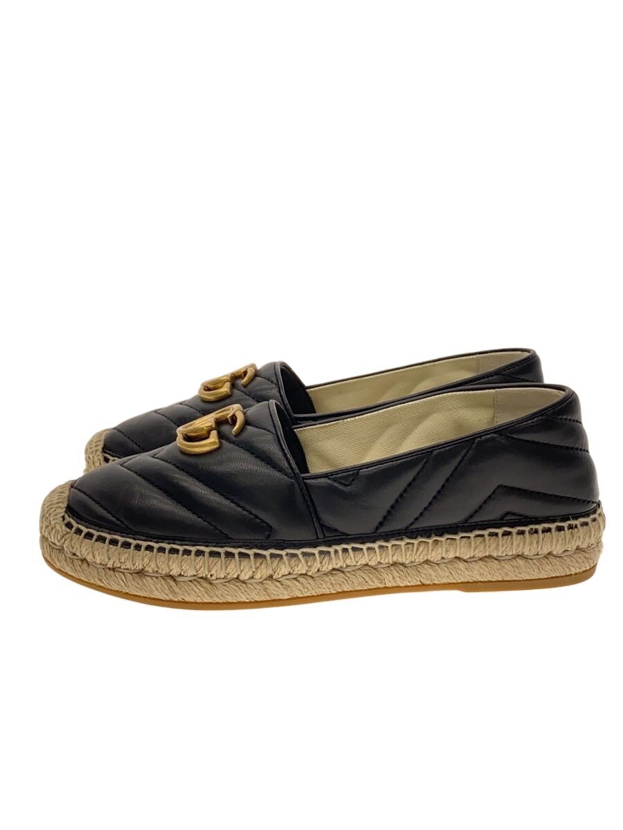【中古】GUCCI◆エスパドリーユ/35/BLK/なめし革/551890【シューズ】