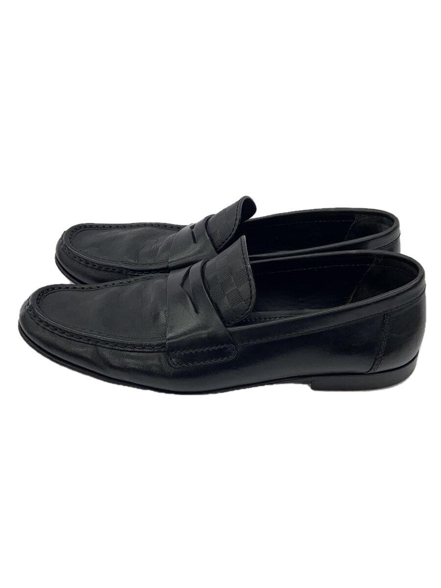 【中古】LOUIS VUITTON◆ダミエ・アンフィニ/ローファー/UK9/BLK/レザー/ソール減り【シューズ】|2nd STREET 店