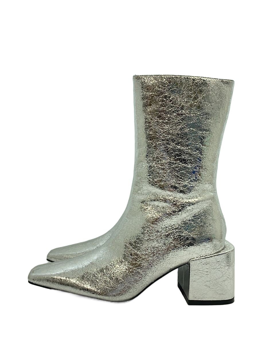 【中古】AMERI◆ブーツ/SLV/UND CRACKED METALLIC BOOTS/02321280730/ラメブーツ//【シューズ】