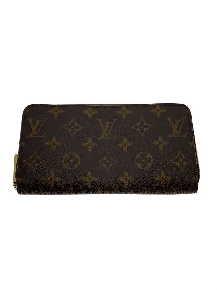 【中古】LOUIS VUITTON◆ジッピー・オーガナイザー_モノグラム・帆布/PVC/BRW/レディース【服飾雑貨他】