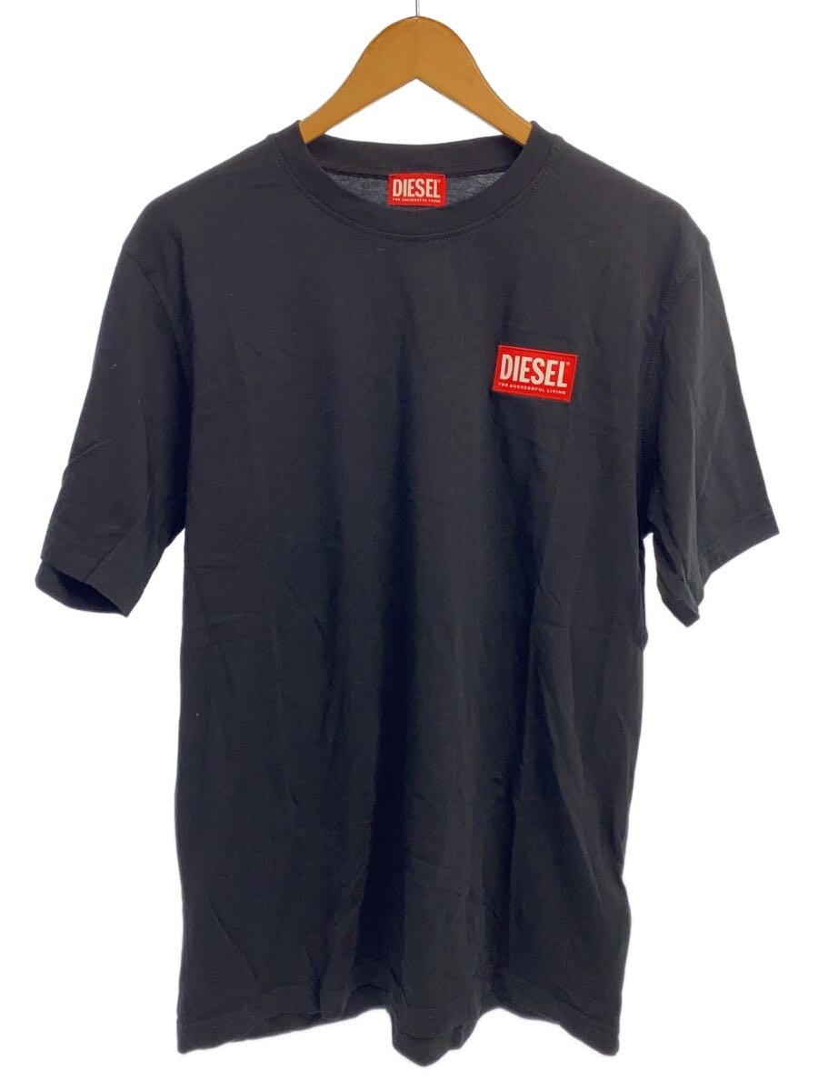 【中古】DIESEL◆プルオーバー/L/綿織物/黒いこと/BOXロゴタイプ/ディーゼル【メンズウェア】