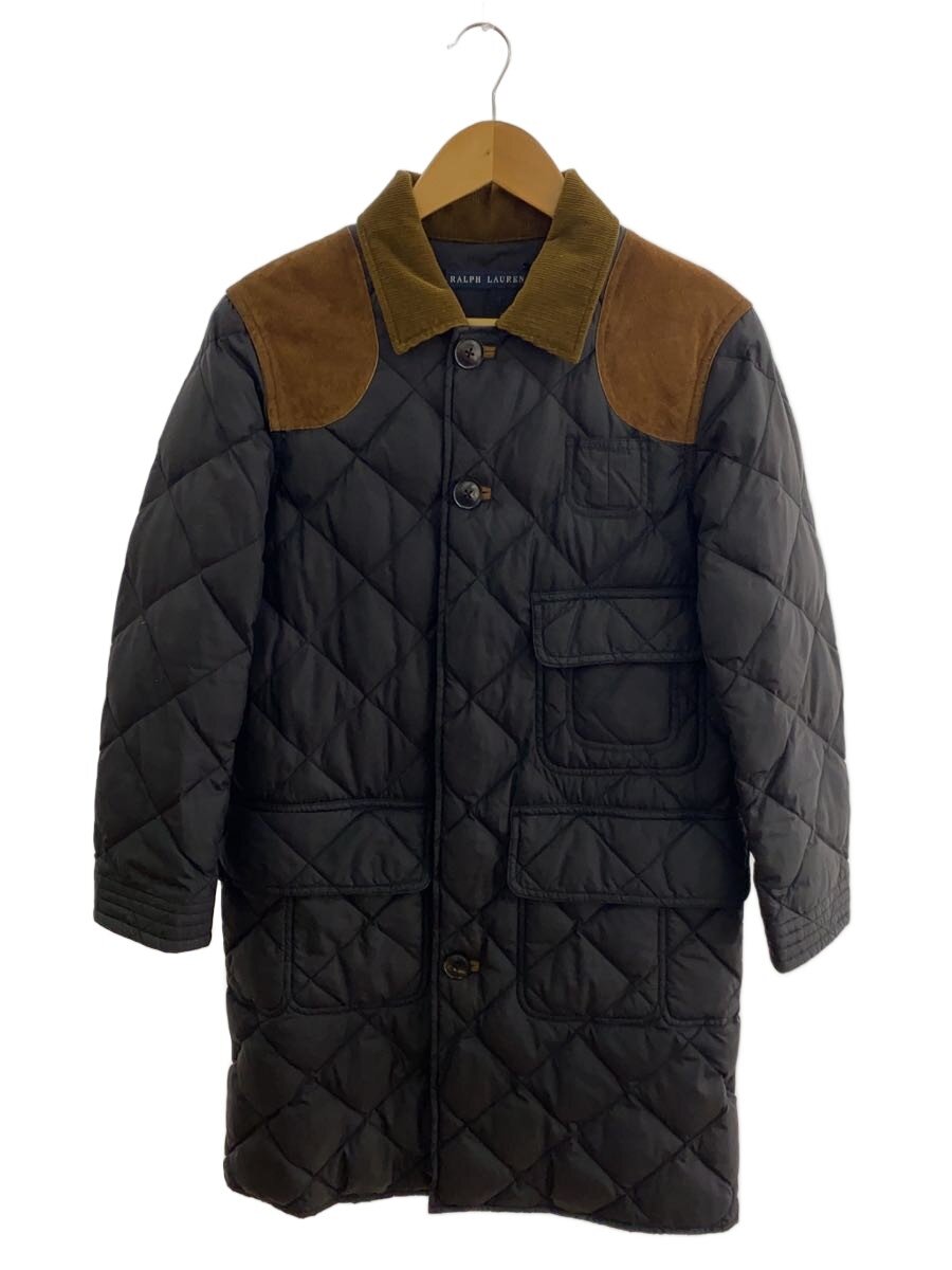 【中古】RALPH LAUREN◆キルティング厚地の外套/厚地の外套/--/ポリエステル/BLK/コマーシャル RI HA 4061//【レディース御召しもの】