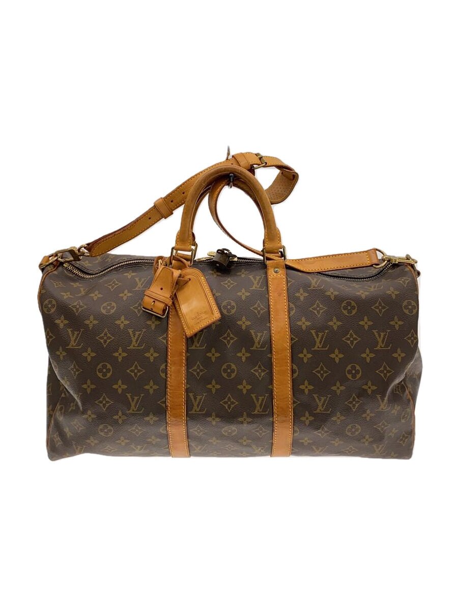 【中古】LOUIS VUITTON◆キーポル・バンドリエール45_モノグラム・帆布_BRW/PVC/BRW/総柄【御徒面子】
