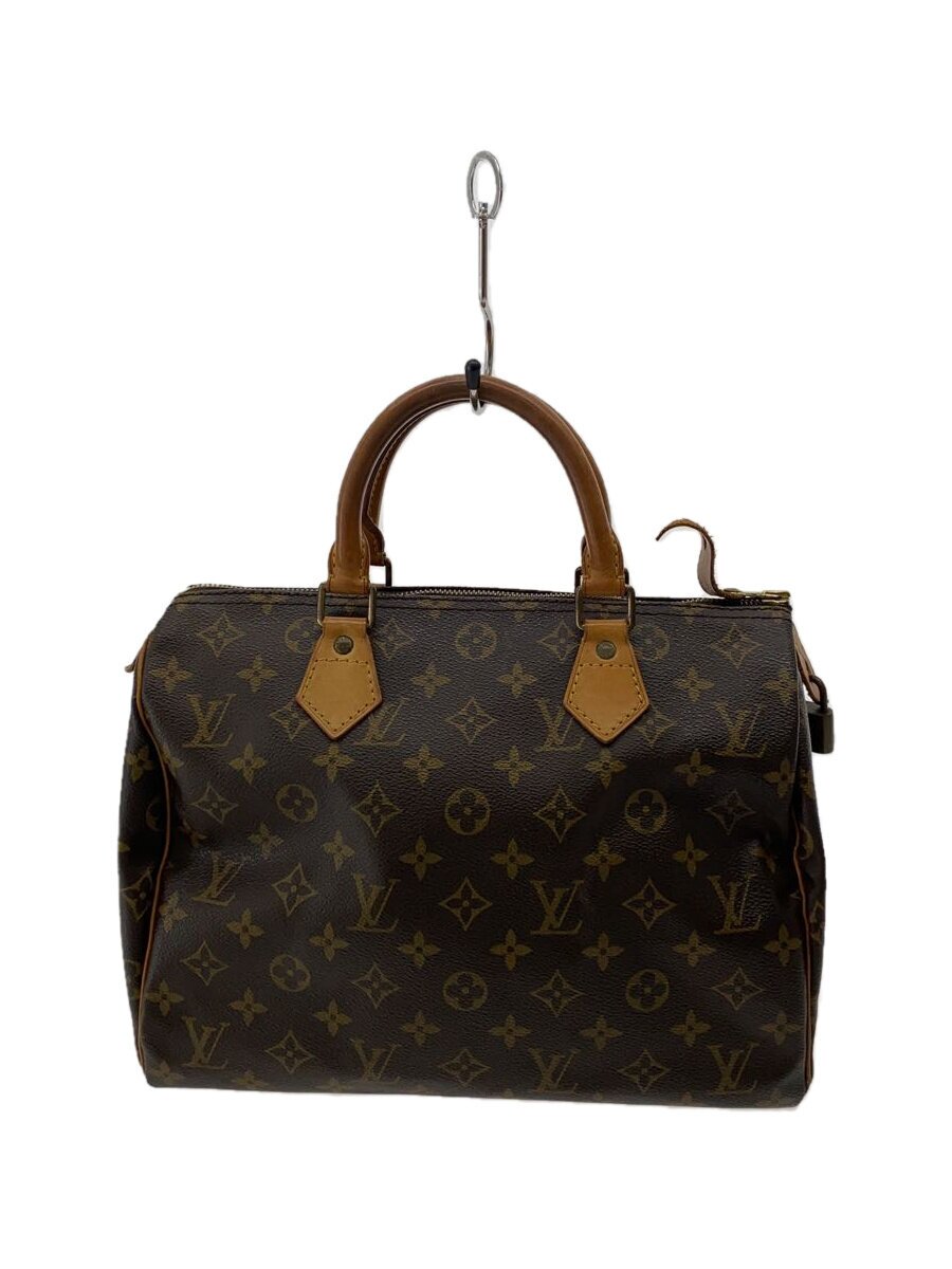 【中古】LOUIS VUITTON◆1)スピーディ30_モノグラム・帆布/PVC/BRW【御徒面子】