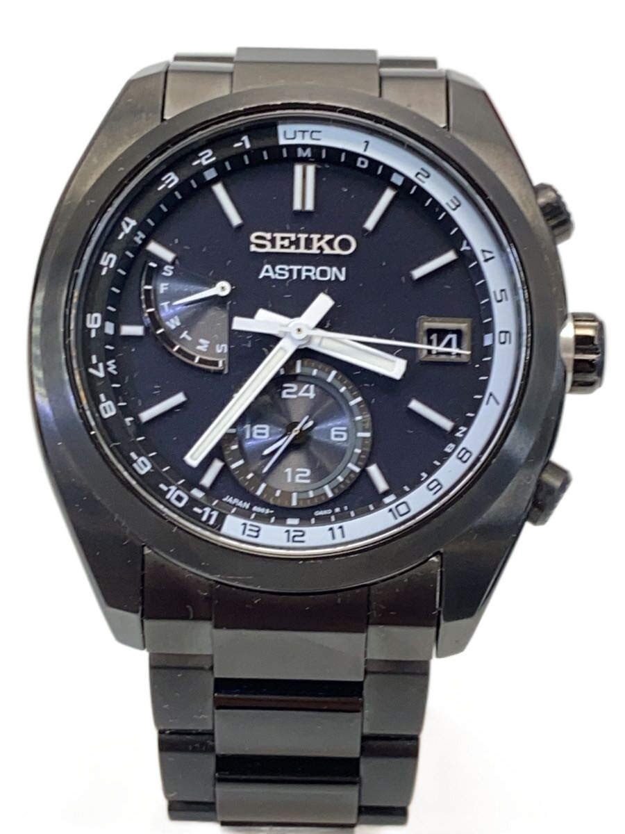 【中古】SEIKO◆ASTRON/ソーラーウオッチ/--/チタン/BLK/BLK/チタン/8B63-0BA0//【服飾雑貨他】