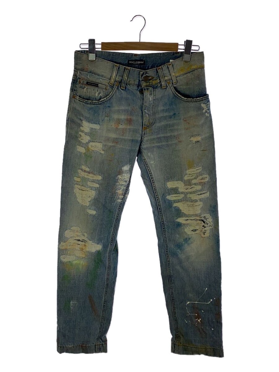 【中古】DOLCE&GABBANA◆ペイントデザインダメージデニム/40/デニム/IDG/05AW【メンズウェア】|2nd STREET 店