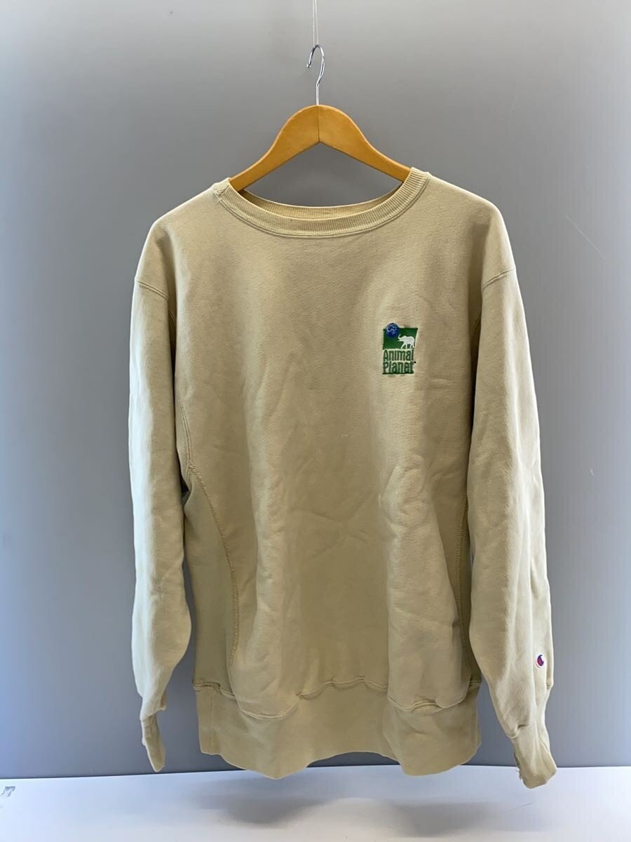 【中古】Champion◆90s/メキシコ合衆国製/REVERSE WEAVE/流汗/XL/綿織物/BEG【メンズウェア】