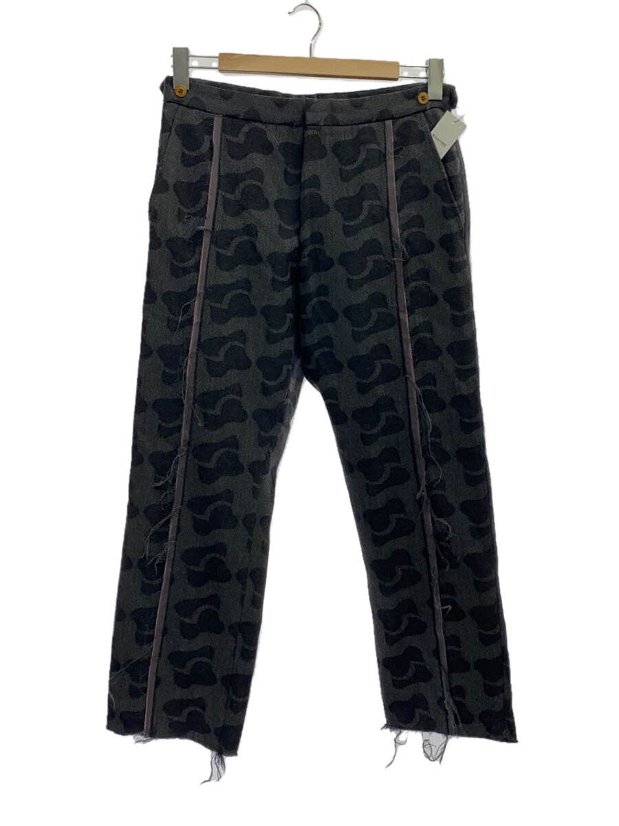 【中古】COMME des GARCONS HOMME PLUS◆スラックスズボン下/S/羊毛/GRY/総柄/PG-P007【メンズウェア】