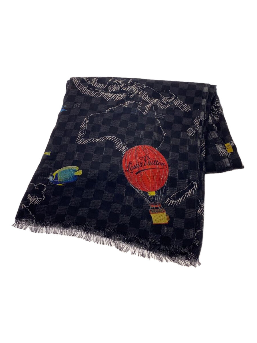【中古】LOUIS VUITTON◆袈裟/カシミヤ/BLK/メンズ//【服飾雑貨他】