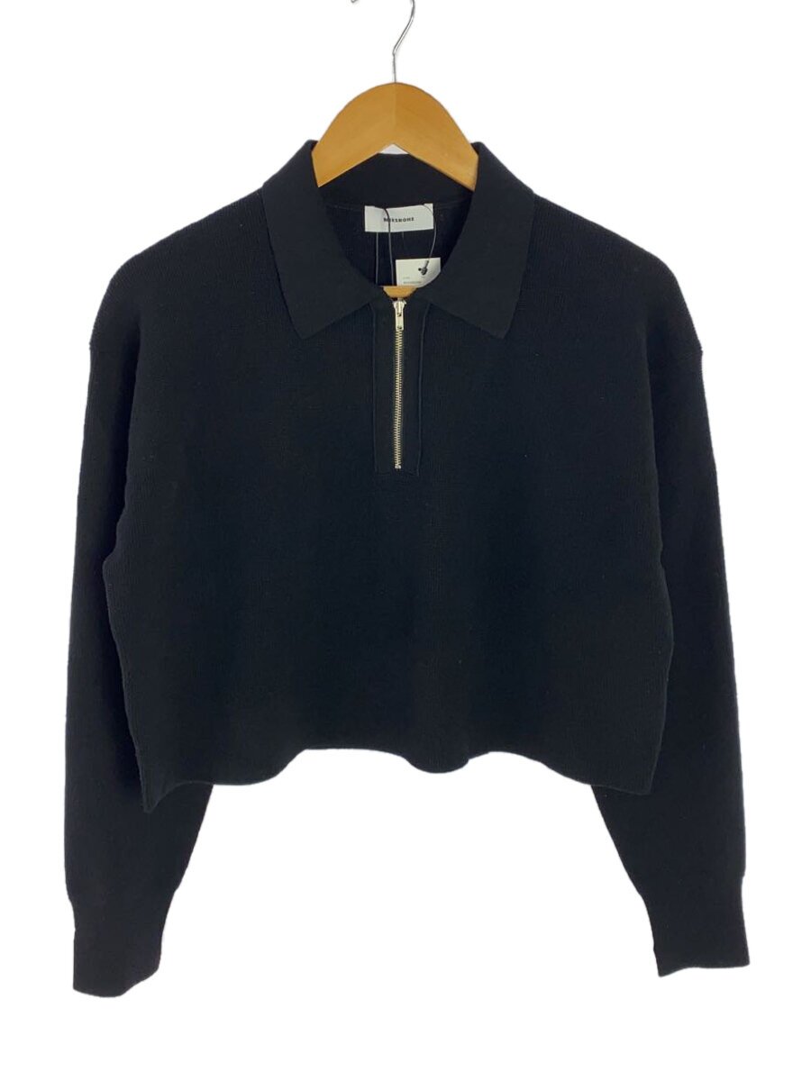 【中古】MIESROHE◆編み物・スウェーター(薄っぺら)/FREE/人絹/BLK/無地/MWNT251004【レディースお召しもの】