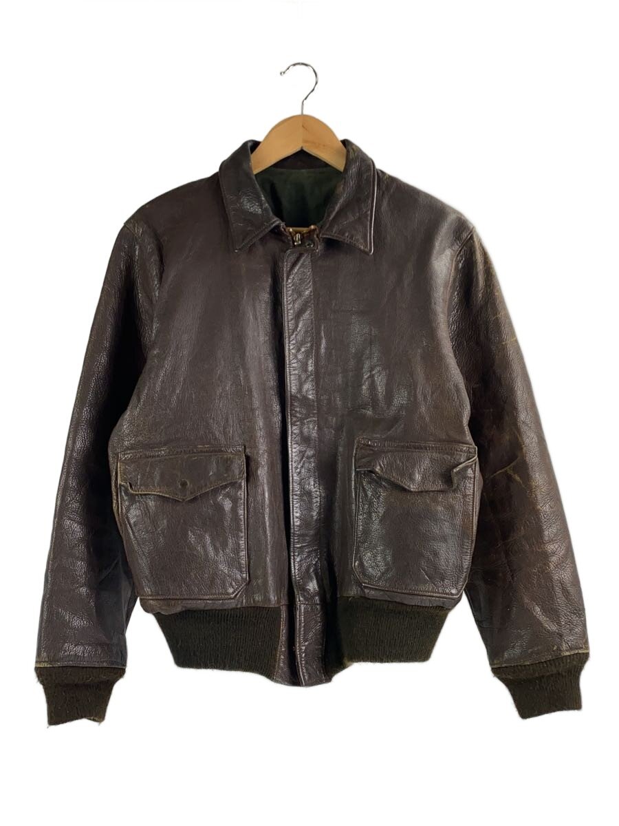 【中古】MILITARY◆推定60s/G-1/フライトジャケット/レザー/BRW//【メンズウェア】|2nd STREET 店